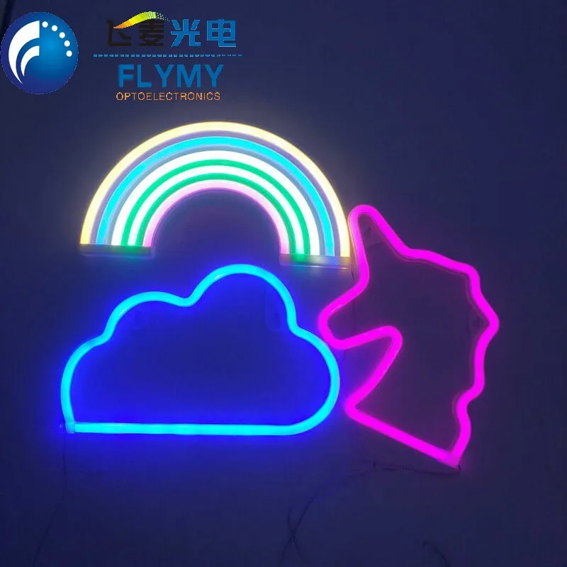Amazon eBay Wholesale Light Up Christmas Led Neon Light Walling Hanging for Party Home Decoration