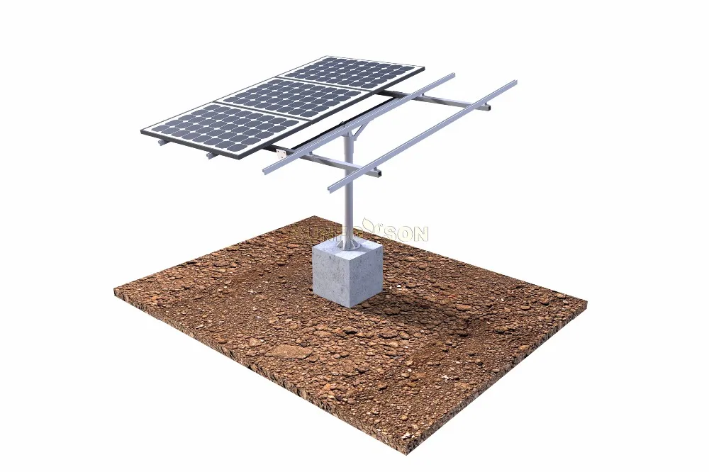 Convenient Aluminum PV Single Pole Adjustable Solar Mount