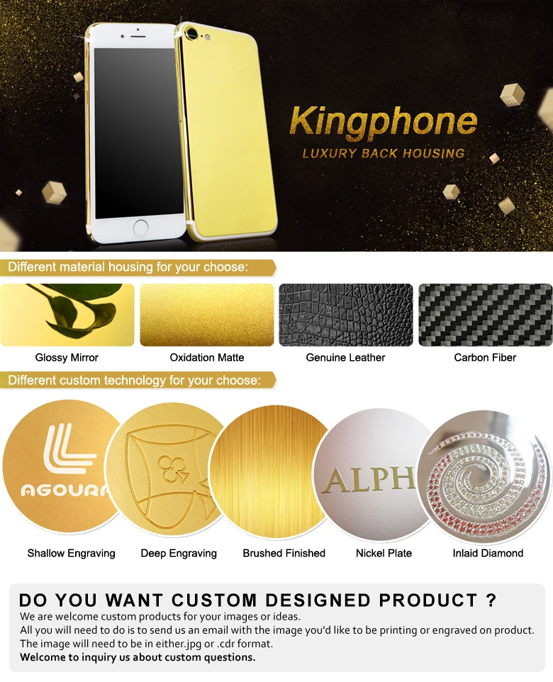 for iphone 6s gold housing case