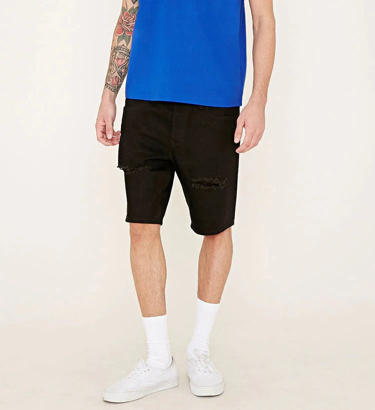 distressed classic boys denim shorts skinny jeans short mens