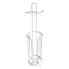 3 rolls white color powder coated plated metal toilet tissue paper holder rack