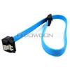 Blue With Latch 7 Pin SATA 3.0 Data Cable SATA Cable Female to Female Connector With 90 Degree Angle Terminal