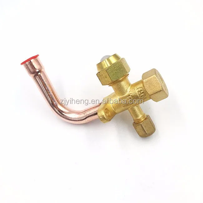 Air Conditioner Brass Service Valve With Three Charging Ports Buy Air