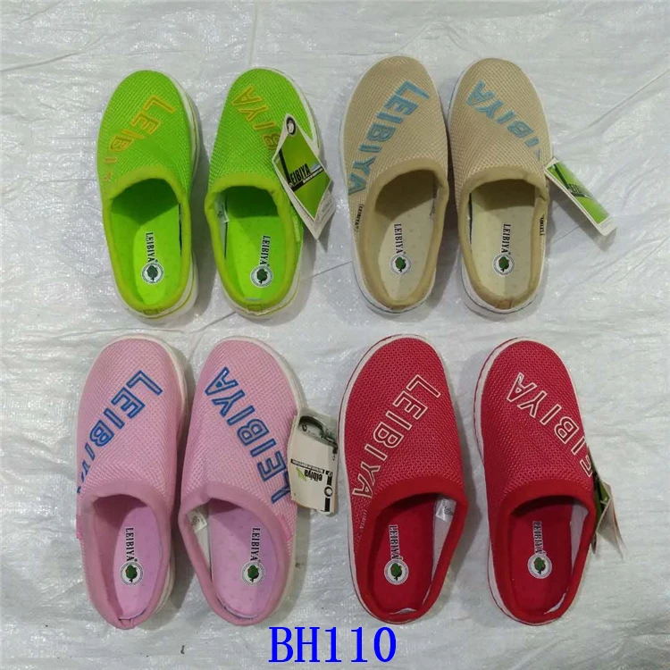 
clearance stock lots EVA moulded outsole mesh upper surplus women casual shoes 