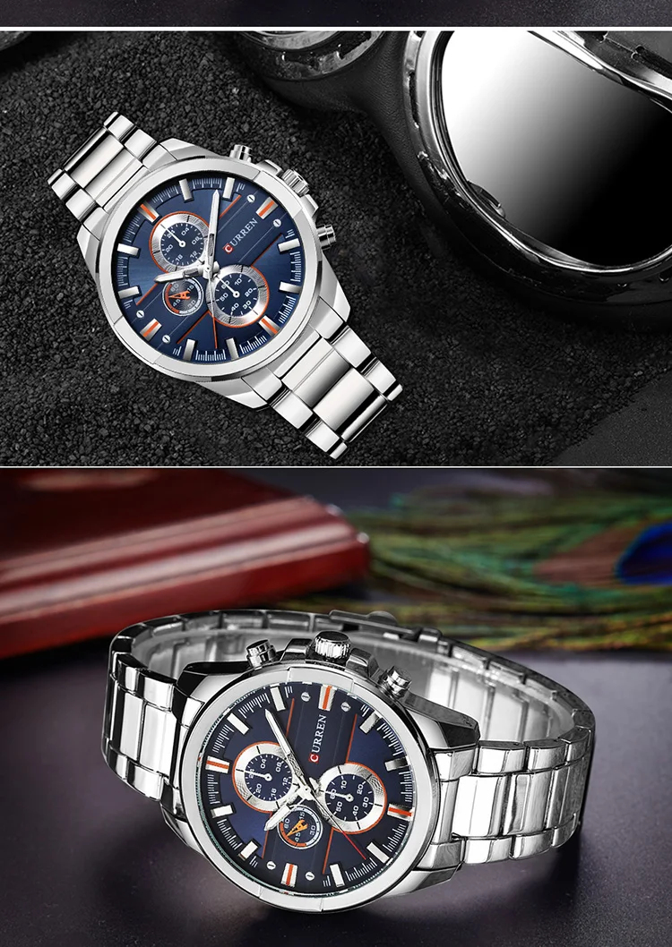 Top CURREN Brand 8274 Luxury Quartz Watch Men Fashion Casual Gorgeous Design Business Wristwatches