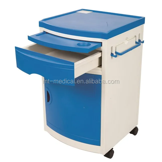 Hospital luxury medical table beside cabinet with wheels and drawers for patient use/beside locker