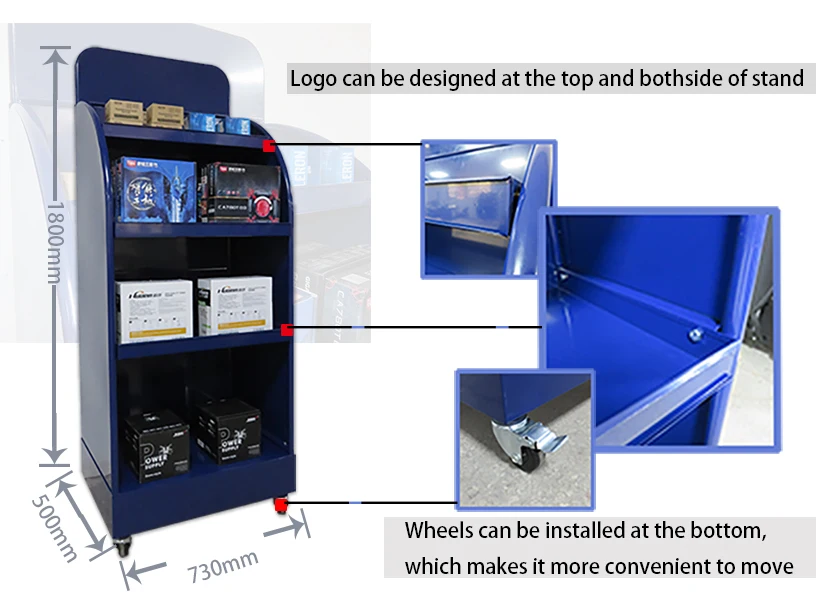 Newest Metal Lubricant Rack Gas Display Motor Oil Engine Shelf Bottle Oil Stand