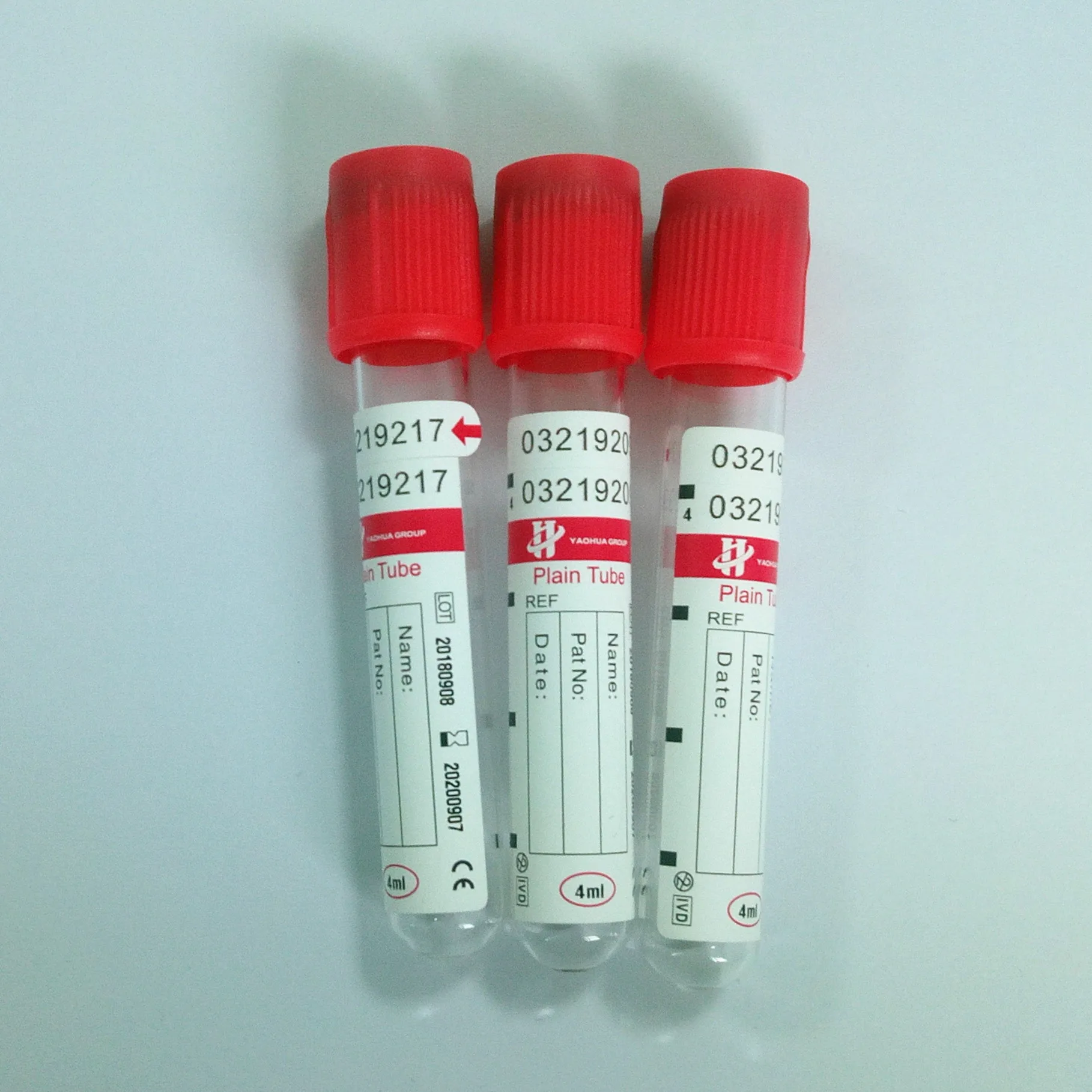 Ce And Iso Approved Disposable Vacutainer Blood Collection Plain Tube