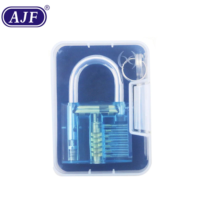 AJF Practice Lock Set, Transparent Cutaway Crystal Clear Locks,Tools For Locksmith Beginner