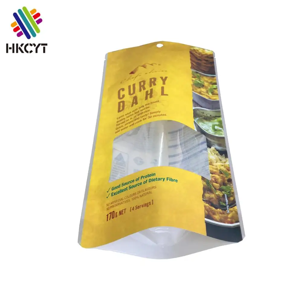 Heat Resistant Retort Bag Printed Stand Up Pouch For Curry Sauces Sauce