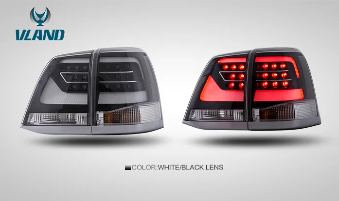 VLAND Factory for Land Cruiser taillight for 2008 2009 2010 2011 2012 2013 2014 2015 for LandCruiser LED light wholesale price