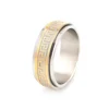 Hot Selling 8MM Great Wall Stripe Rotating Ring Men's Stainless Steel Rings