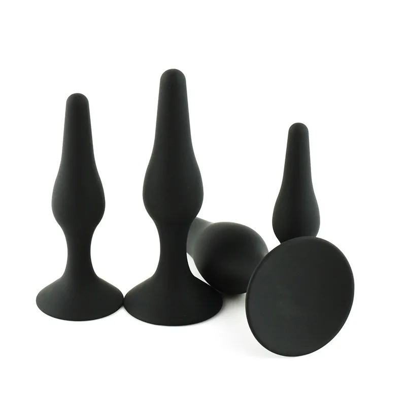 4 pcs Silicone Unisex Anal Plug Extender Anal Dilator Butt Sex Toy