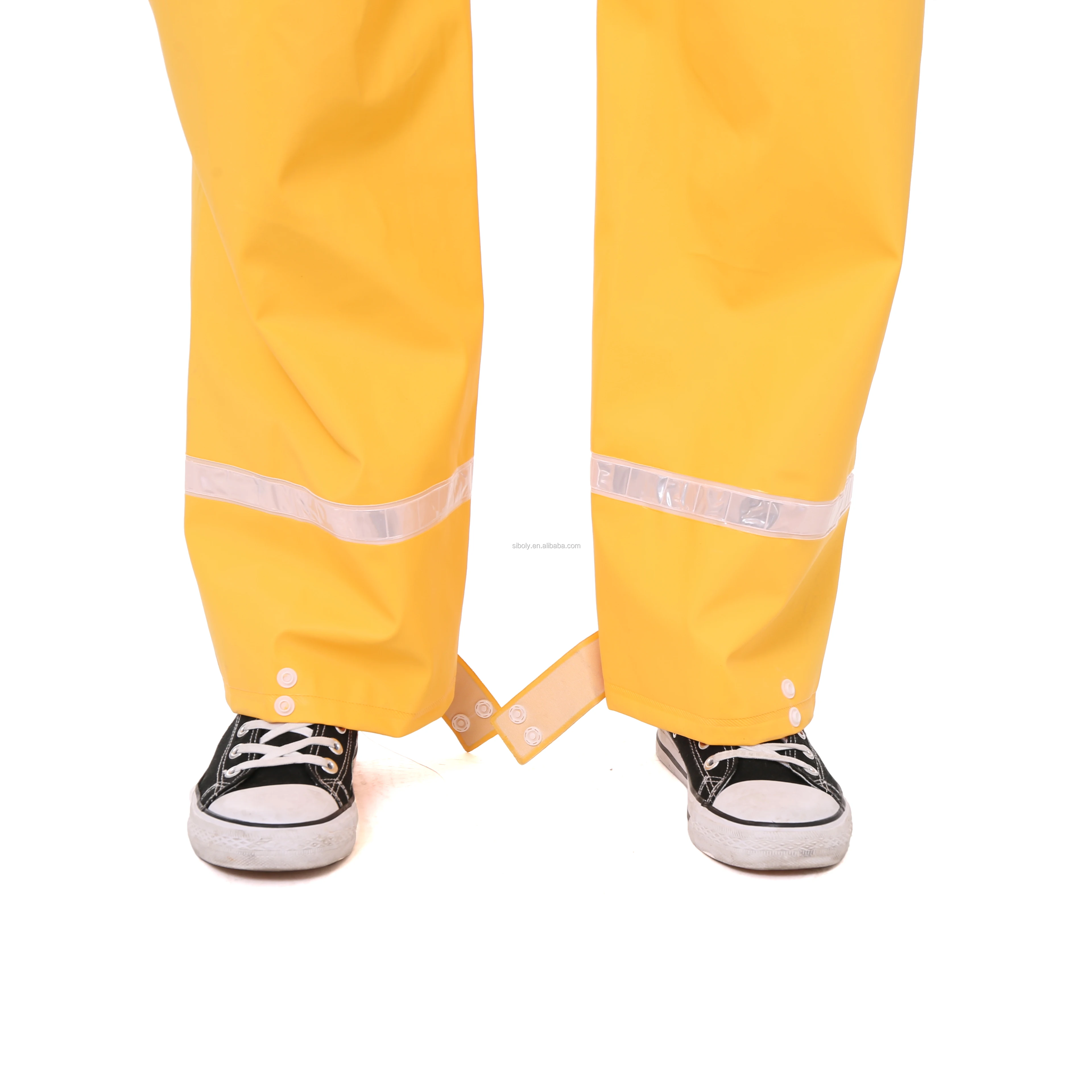 100 Waterproof Durable Safety Yellow Color Pvc Coated Fishing Pants