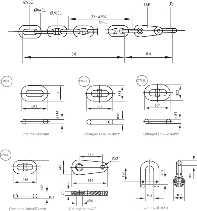 Сечение цепи. Чертёж звена якорной цепи. Цепь Якорная размер звена. Цепь специальная t=50.8 мм; 84 звена regna Chain CA 650 чертёж. 13 Мм якорной цепи диаметр звена.