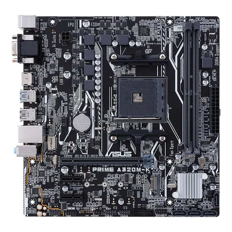 

ASUS Best Selling PRIME A320M-K 32GB DDR4 AMD AM4 mATX Desktop Gaming Motherboard, N/a