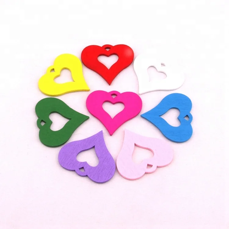 Hot Selling Diy Pendant Peach Shaped Wood Pendants Accessories For Jewelry Earring Making Supplies