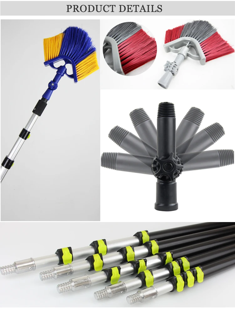 Extenclean Clean Room Ceiling Long Handle Ceiling Brush With Aluminum