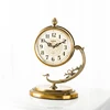 Modern american old style nickel plating bronze desk clock