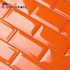 2018 High quality USA Style Orange Bevel Ceramic Subway Tiles for Kitchen and bathroom Backsplash