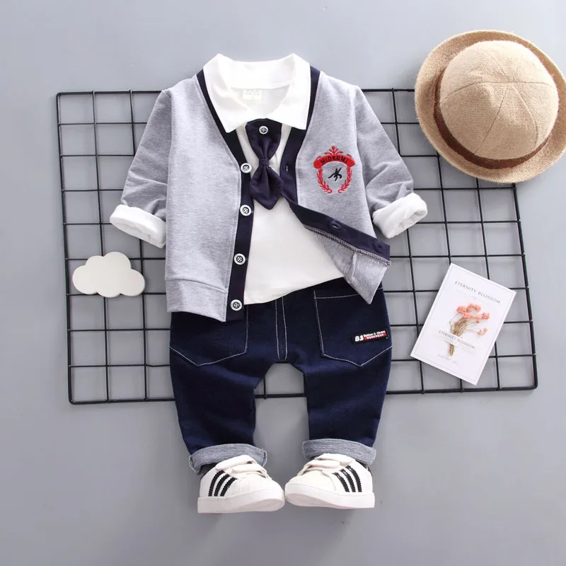 New Product Handsome Korean Baby Boys Clothes With Tie Online Shopping ...