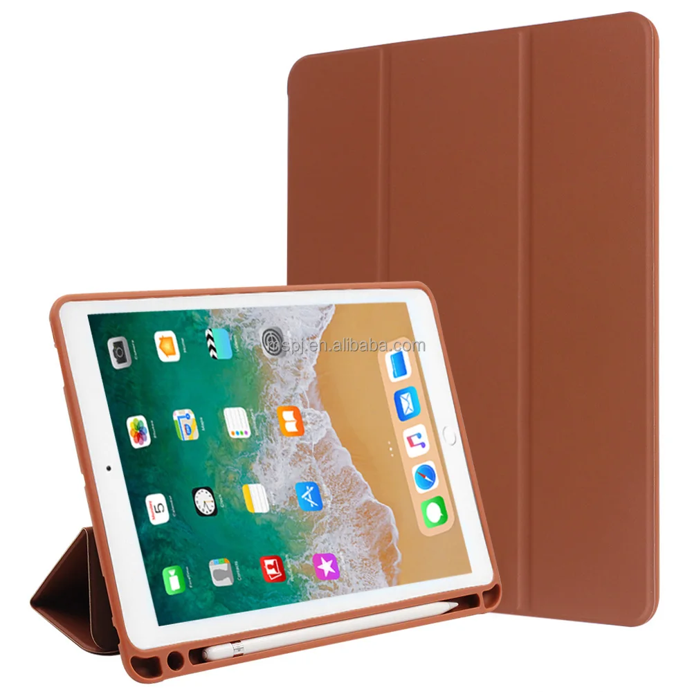 

TPU cover and PU Leather Smart Case for iPad 9.7 inch 2017/2018 version, Black;blue;red;brown