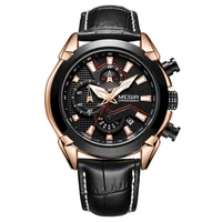 

Megir 2065 Men Wholesale Leather Strap Multifunction Chronograph Quartz Movement Fashion WristWatch Relojes Hombre