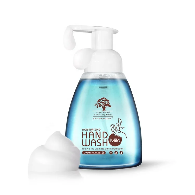 

Wholesale Private Label Best Natural Scented Liquid Hand Soap Foaming Moisturizing Hand Wash, Light blue