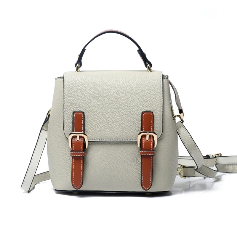 

Stylish Genuine Leather Women School Backpack Fashion Shoulder Backpack Bags Ladies Backpack Bag, White,red,green,brown,black