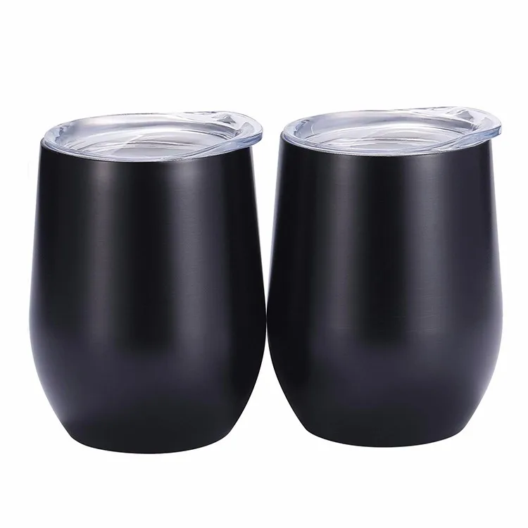 12 Oz Double Wall Vacuum Insulated Stainless Steel Wine Tumbler Cup