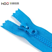 

HOO big teeth plastic zippers wholesale custom color 3# 5# 7# zipper pulls resin zips close end for cycling clothes