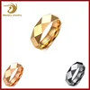 High Quality Gold Rose God Silver Facets Tungsten Ring, Tungsten Carbide Ring Blank