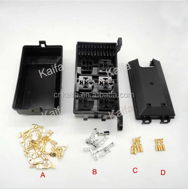 Automotive Fuse Relay Box 6 Relay Holder 5 Road Auto Parts Accessories