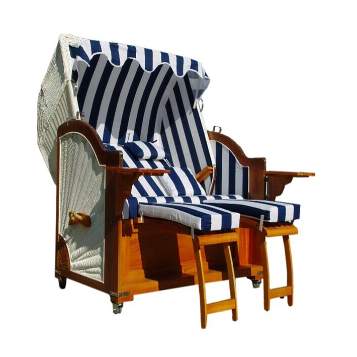 Roofed Wicker German Beach Chair For Sale Buy Roofed Wicker Beach