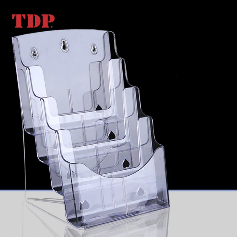 A4 Size Clear Transparent Leaflet Flyer Display Stand Acrylic Brochure ...