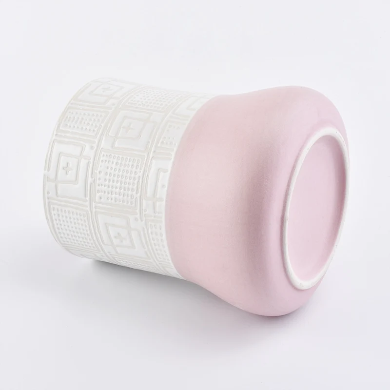 Luxury glazed ceramic votive candle jars customized candle holders home decor wholesale