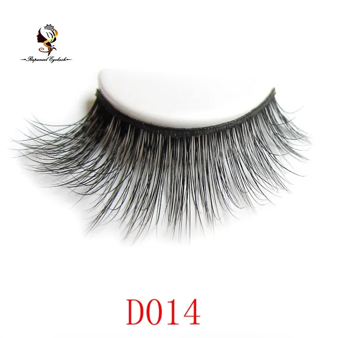 

D014 top quality hand made 3D mink fur eyelash Reusable More than 15 Times 3D Real Eyelash Extension Mink