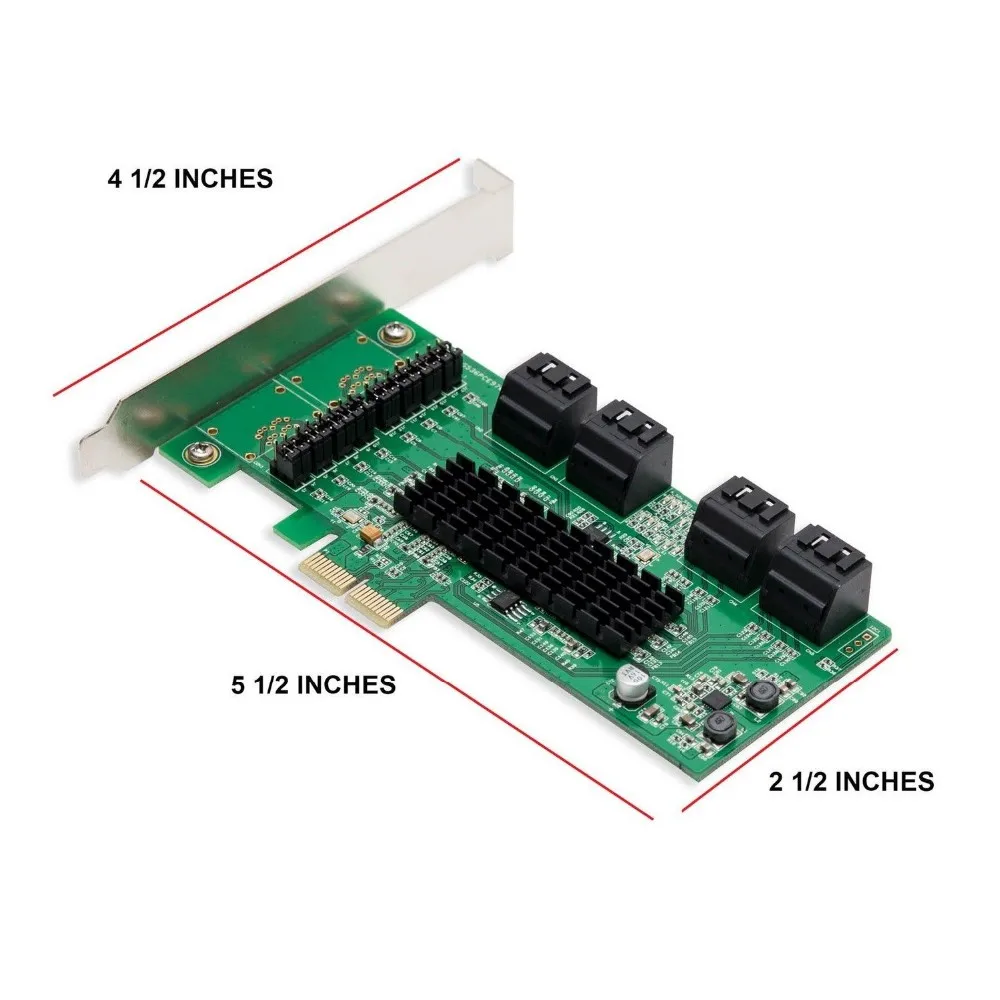 Iocrest Marvell Chipset 8 Ports Sataiii 6gb Ncq & Port Multiplier Fis