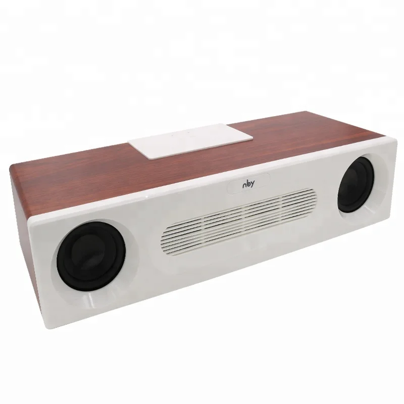 

2019 heavy bass 20W Home use Wooden bluetooth speaker parlantes bocinas bluetooth wireless speaker with mic