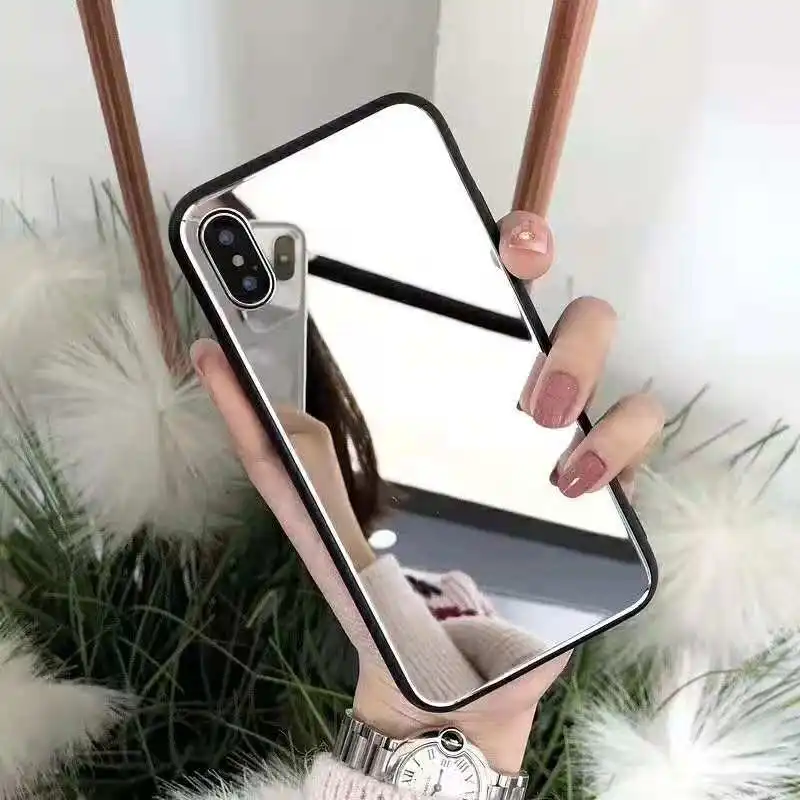 OEM phone case For Iphone X Mobile Shell Personality IP8/7plus Mirror Glass 6s anti radiation custom phone case wholesaler