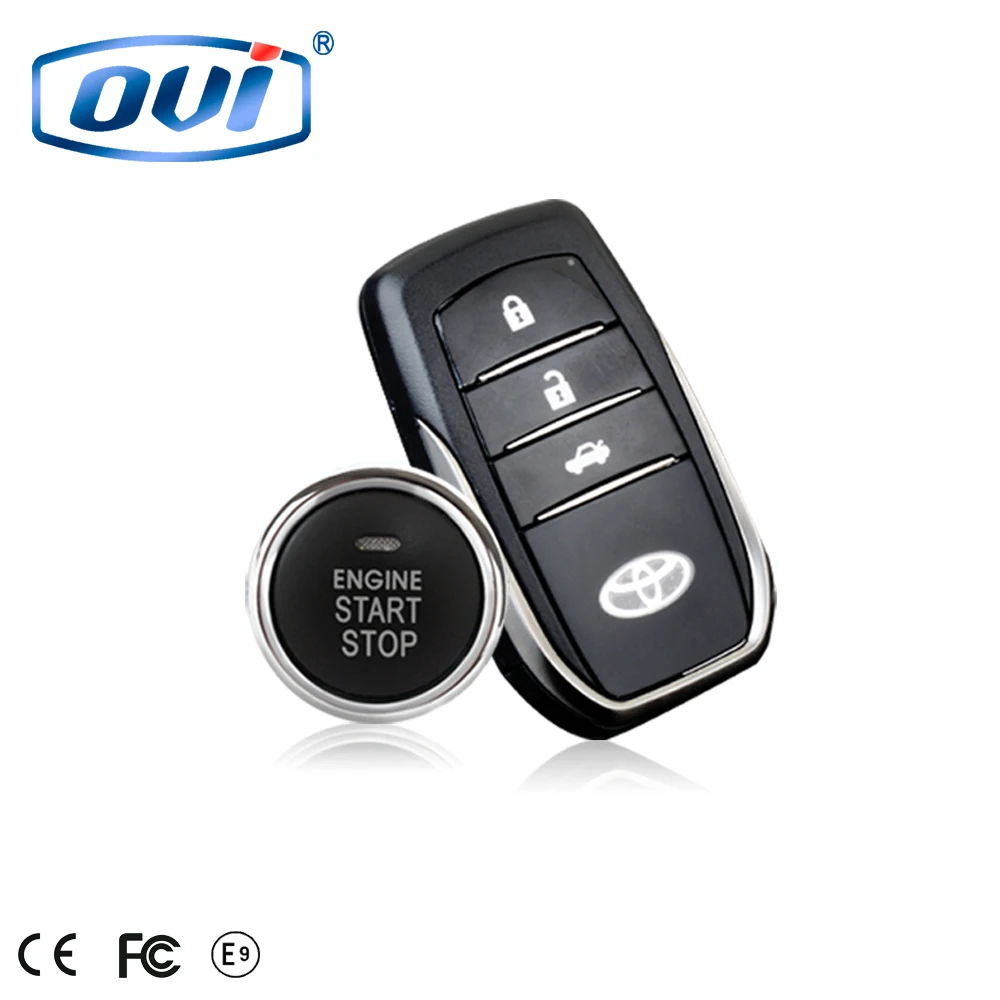 

Universal rolling code PKE car alarm auto lock unlock remote start anti theft function with RFID engine start stop system