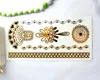 Hot sale safe and non-toxic fashion flash gold & silver foil tattoo sticker