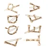 2019 latest hot sell European Japan Korean fancy fashion elegant letter character initials Geometric hair pin clips