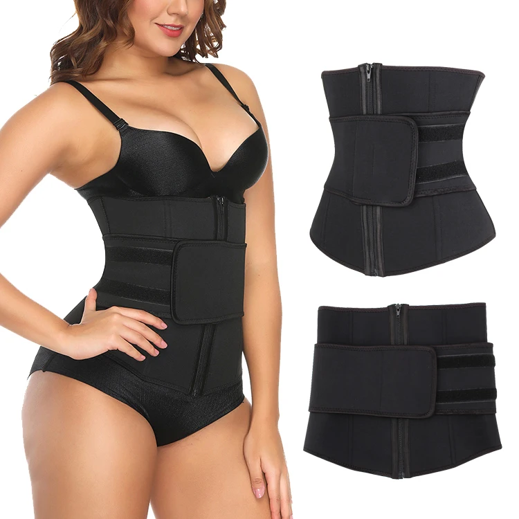 

Custom Logo Slim Abdominal Belt High Compression Private Label Waist Trainer Zipper