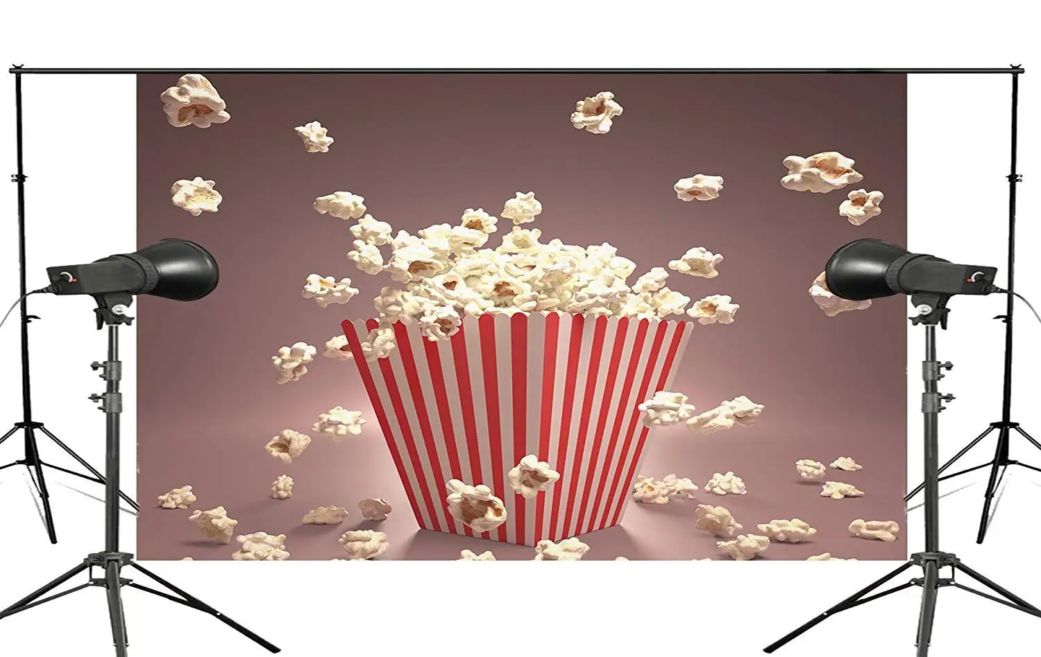 ERTIANANG Exquisite Background Popcorn from The Box Pop Out Sprinkled on The Ground Kids Studio Photography Background 150x210cm