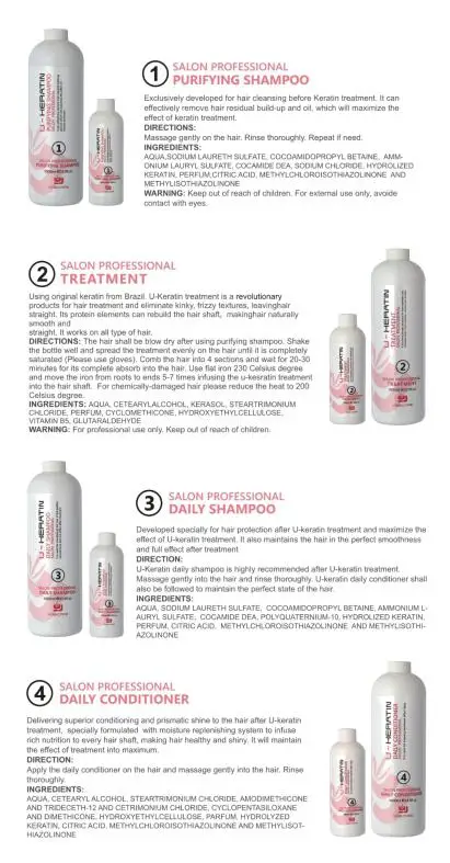 Hair treatment daily condition bio keratin shampoo