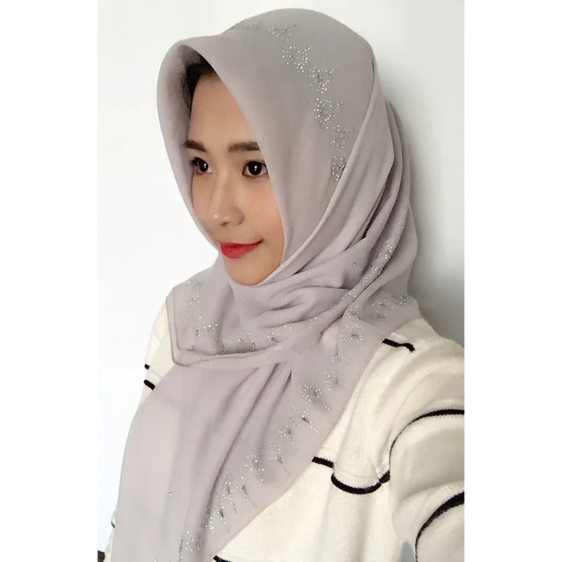 Voile Square Size Popular Cute Hijabs Muslim Hijab Girls Hijab - Buy ...