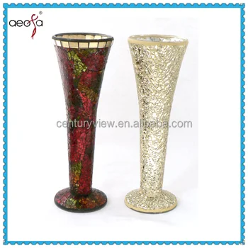 Glass Colored Tall Mosaic Vases Wholesale Used Decorage Buy