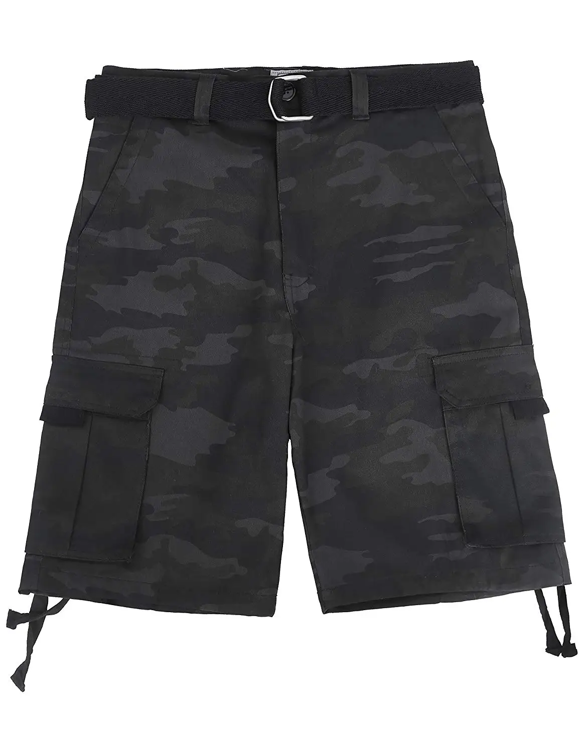 Ma Croix Mens Twill Cargo Shorts Belt Multi Pocket Summer Short Pants