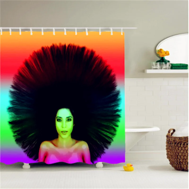 Designer Girl With Hair Circle Printing Thickening Waterproof